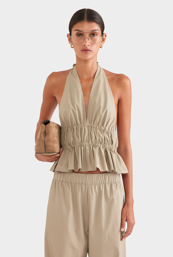 Heavy Cotton Poplin Pant - Pebble