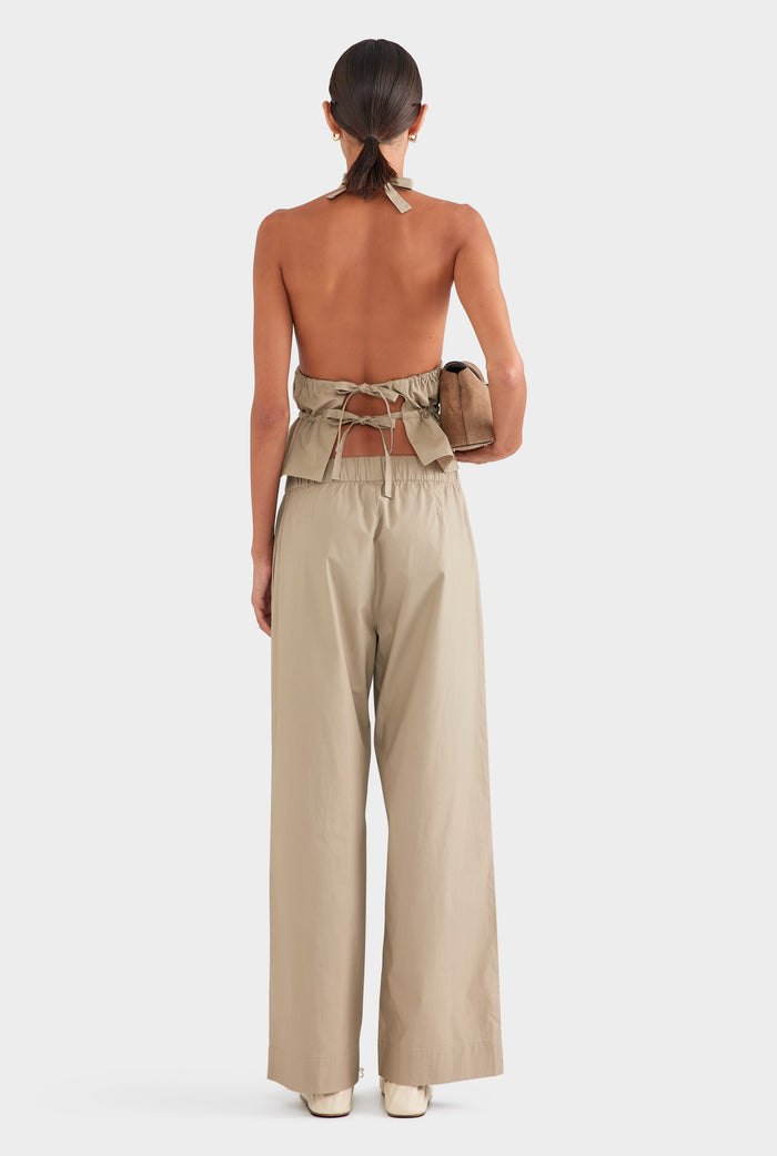Heavy Cotton Poplin Pant - Pebble