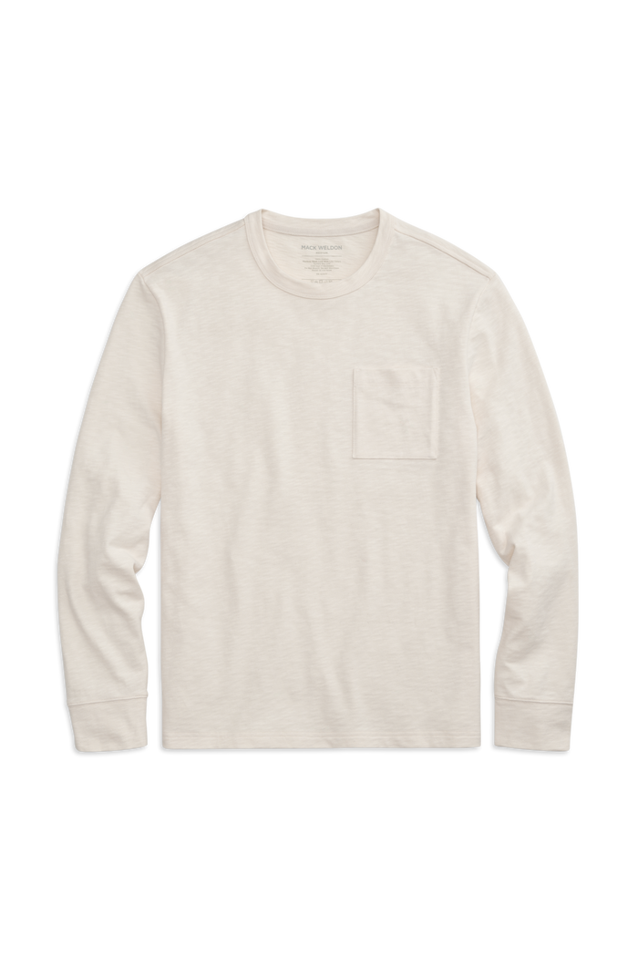 Front view of Heavyweight Relaxed Long Sleeve T-Shirt in Froth