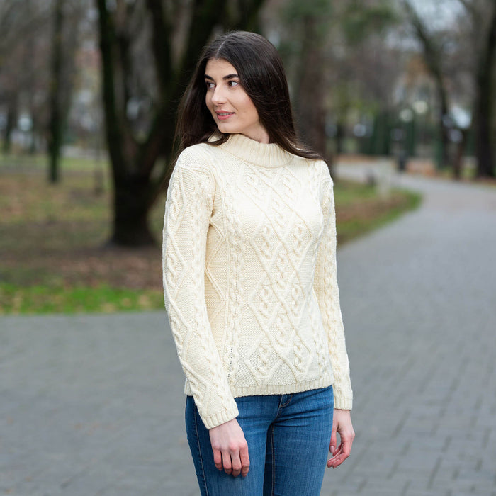 Heritage Cable Knit Sweater - Cream