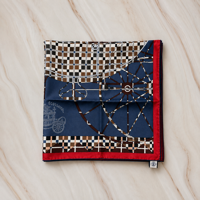 Hermes "Balade Ecossaise" Silk Carre 90 Scarf