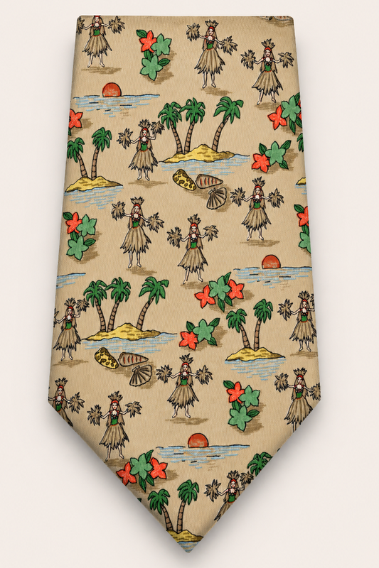 Hermes 'Island Reverie' 100% Silk Neck Tie