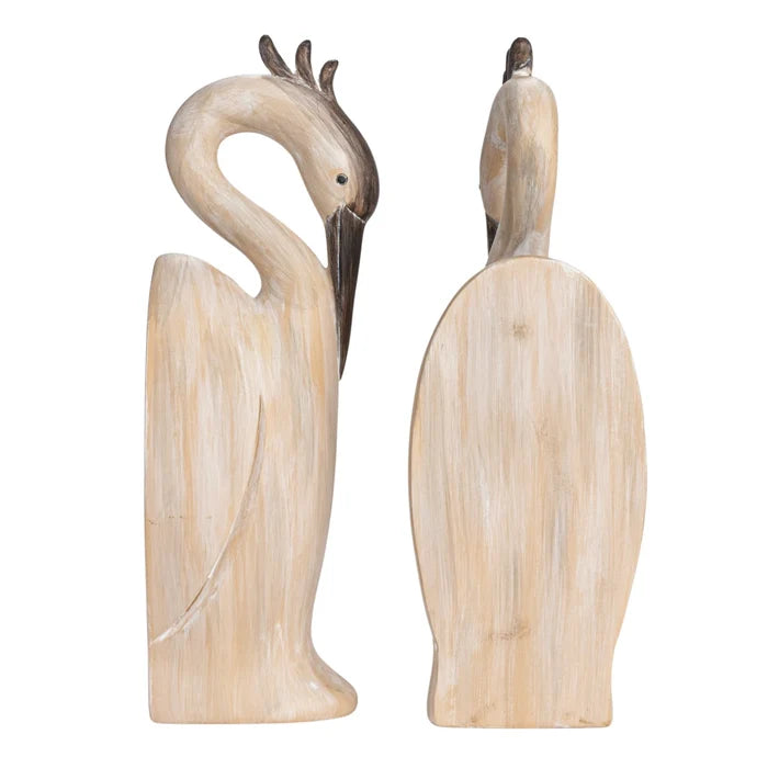 Decorative bookends shaped like herons
