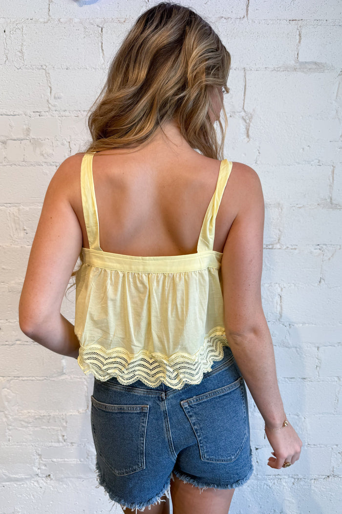 Hey Honey Square Neck Top Yellow Back, adeline boutique, dallas boutique, boutique
