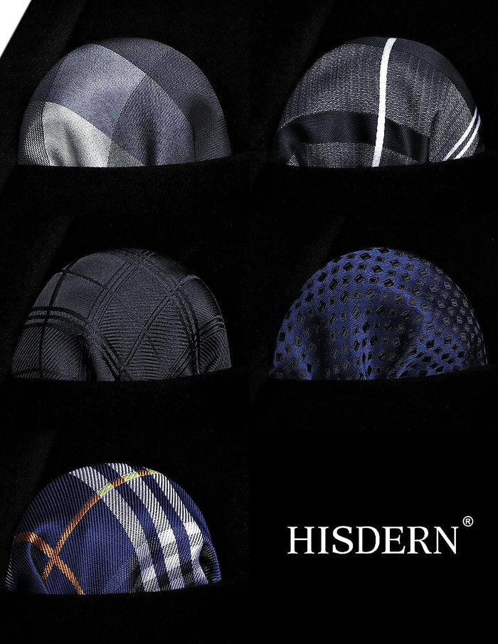 5PCS Tie & Pocket Square Set - SET 14