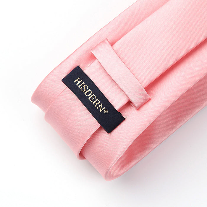 Solid Tie Handkerchief Set - BLUSH