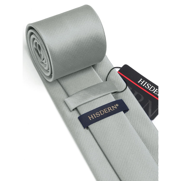 Solid Tie Handkerchief Cufflinks - L- DARK GREY