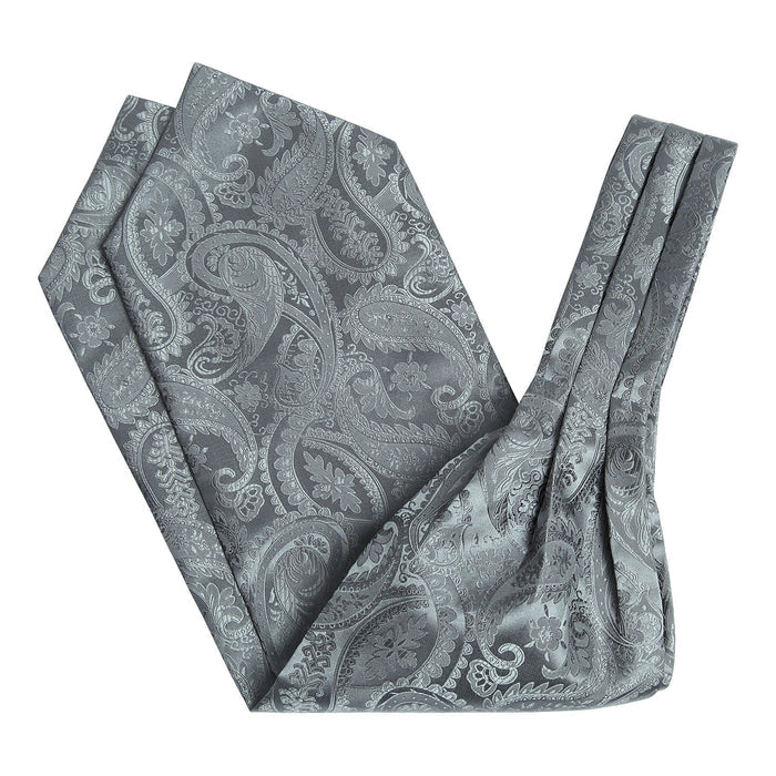 Paisley Ascot Handkerchief Set - A-GRAY