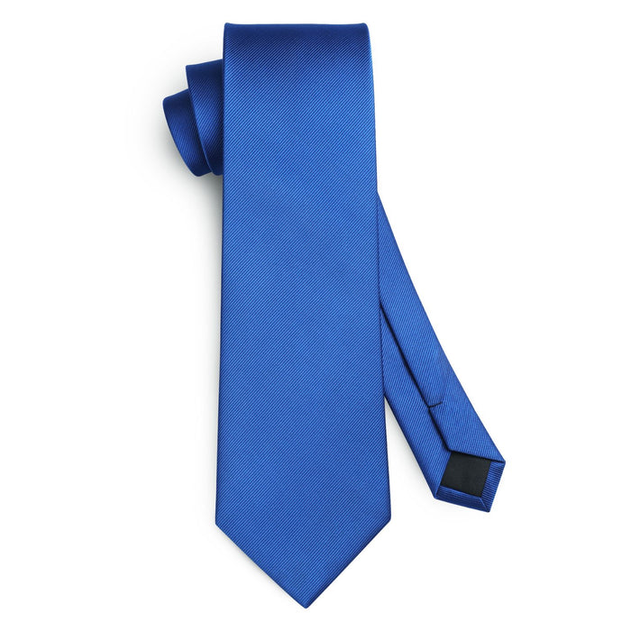 Solid 3.35 inch Tie Handkerchief Set - C-BLUE ROYAL