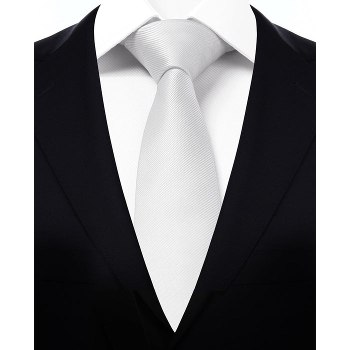 Solid 2.17'' Skinny Formal Tie - G-WHITE