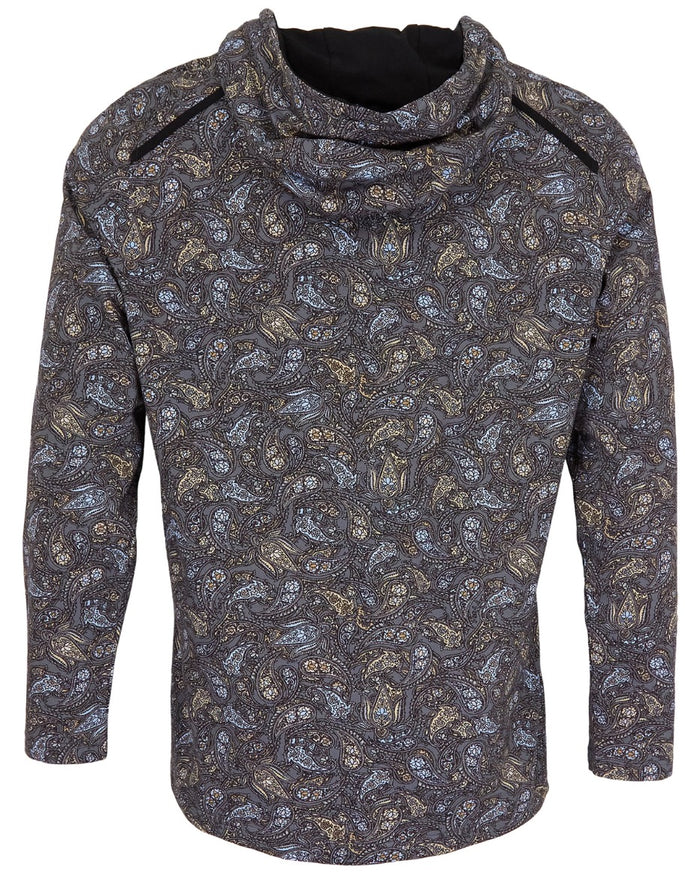 HORATIO MADRID PAISLEY HOODIE - SMOKE
