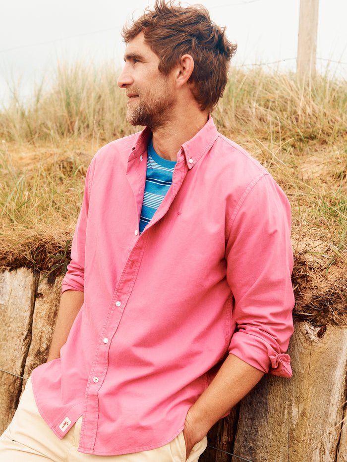 Aubin Fushia Horkstow Lightweight Relaxed Oxford Shirt | Oxford Shirt
