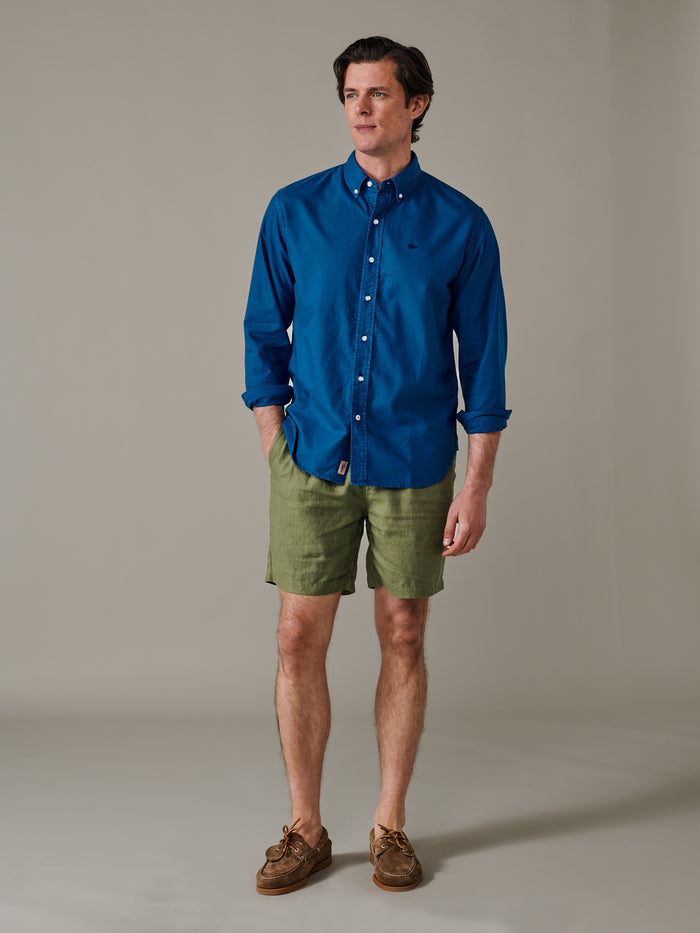 Aubin Bright Blue Horkstow Lightweight Relaxed Oxford Shirt | Oxford Shirt