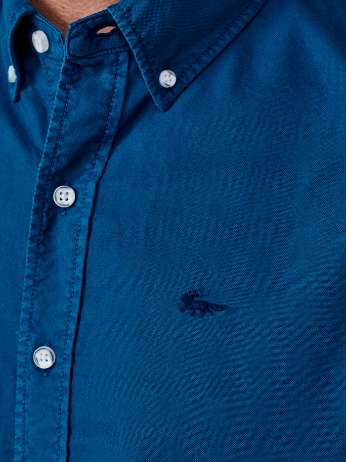 Aubin Bright Blue Horkstow Lightweight Relaxed Oxford Shirt | Oxford Shirt