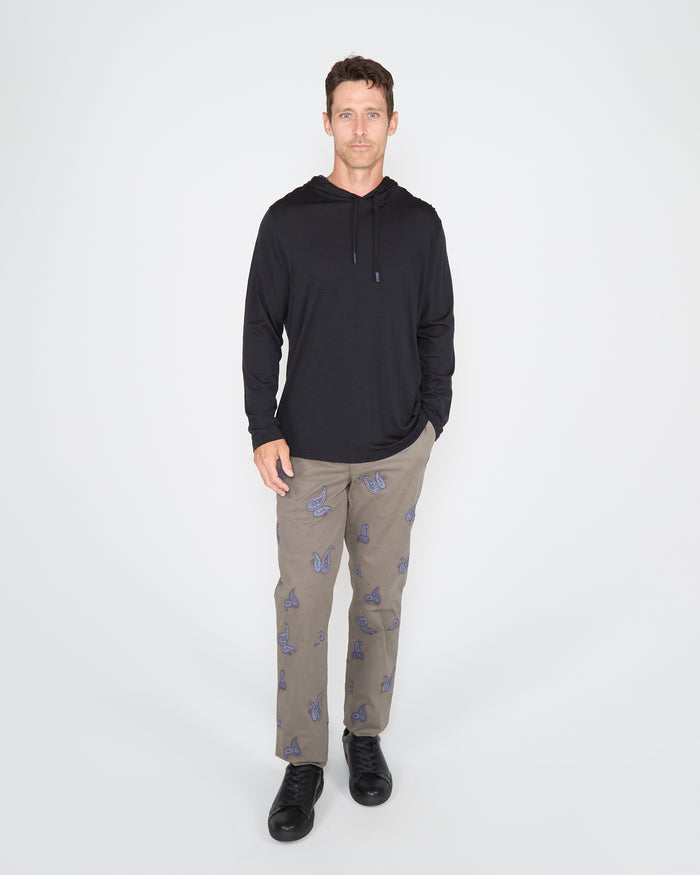 HUGO HOODIE IN BLACK