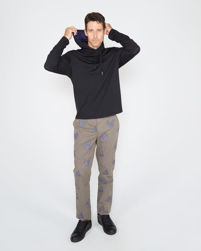 HUGO HOODIE IN BLACK