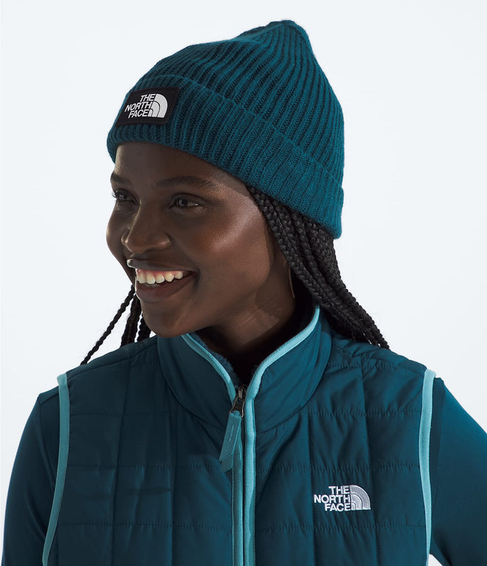 I-Max Fashions - The North Face Men's TNF Logo Box Cuffed Beanie - Midnight Petrol - One Size