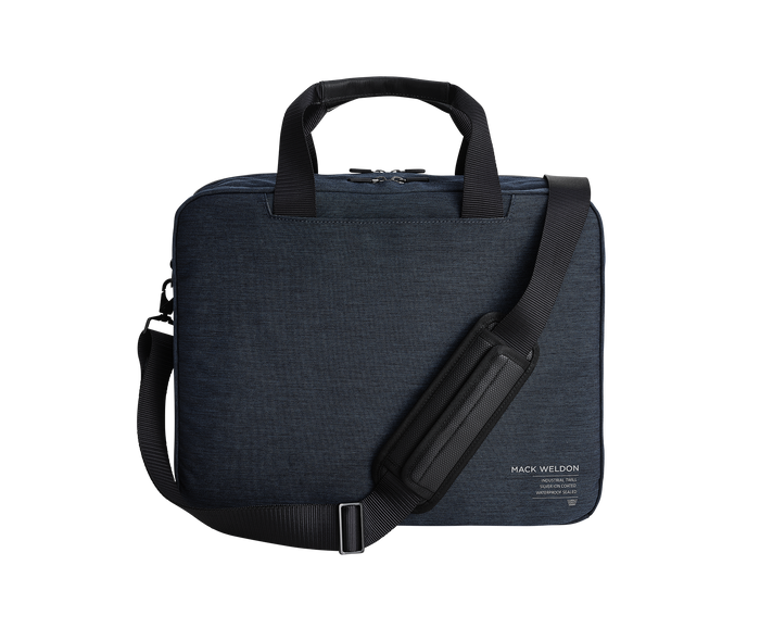 Front view of Ion Briefcase in Navy Heather