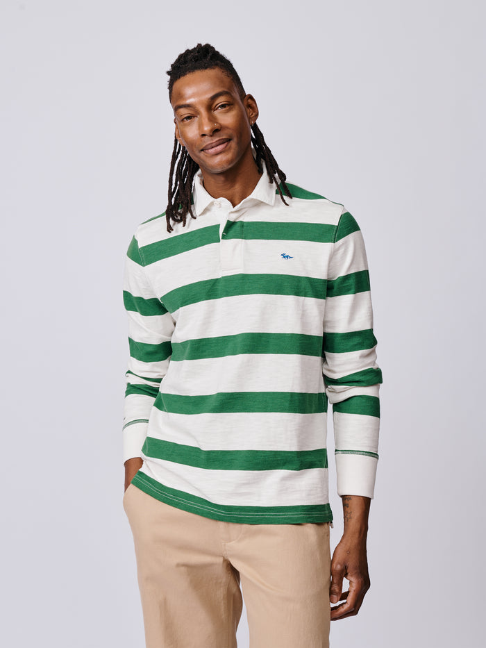 Aubin Green/Ecru Irnham Rugby Shirt | Rugby Shirts