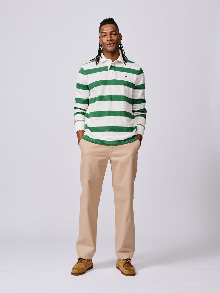 Aubin Green/Ecru Irnham Rugby Shirt | Rugby Shirts