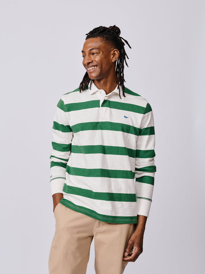 Aubin Green/Ecru Irnham Rugby Shirt | Rugby Shirts