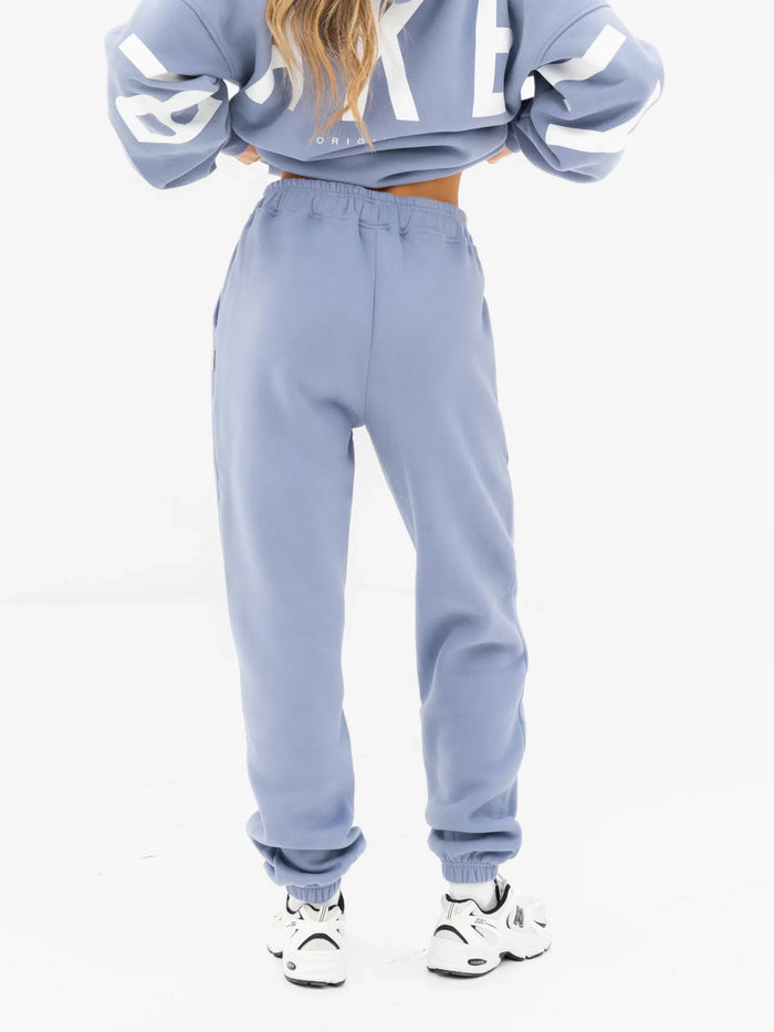 Isabel Cuffed Sweatpants - Granite Blue
