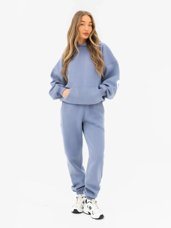Isabel Cuffed Sweatpants - Granite Blue