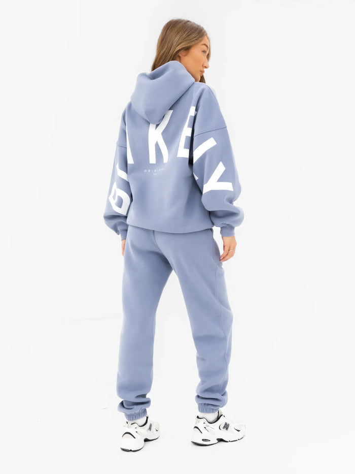 Isabel Cuffed Sweatpants - Granite Blue