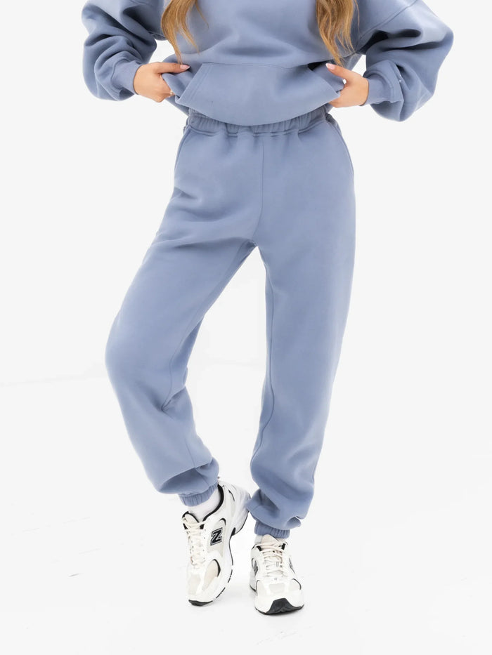 Isabel Cuffed Sweatpants - Granite Blue
