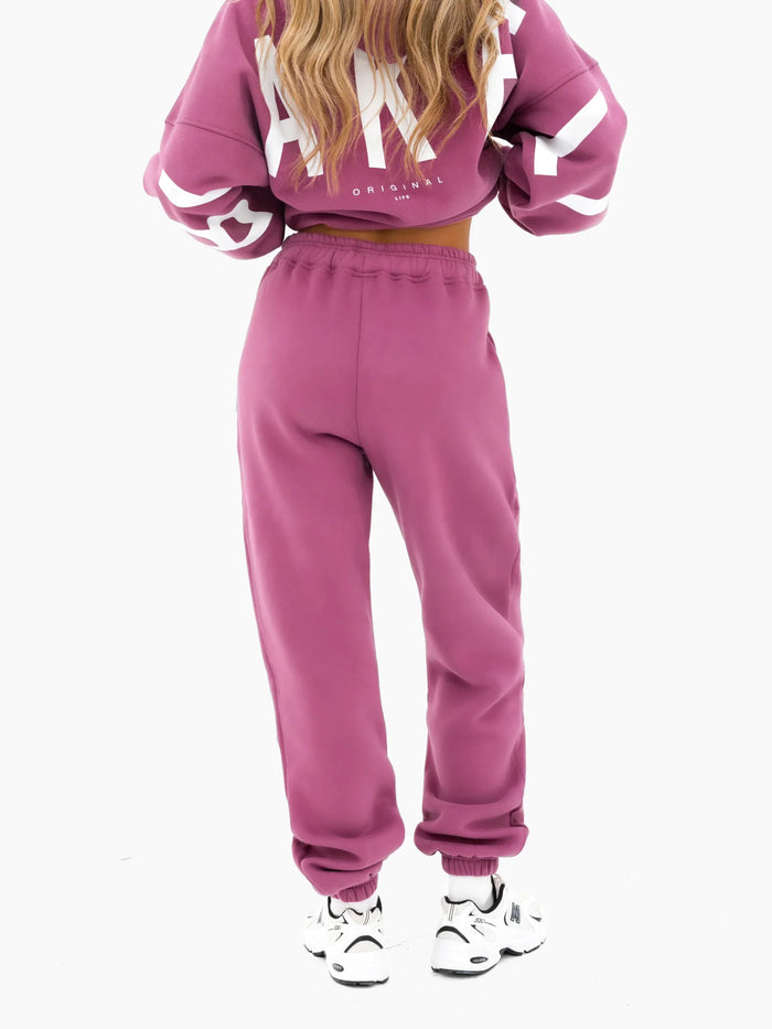 Isabel Cuffed Sweatpants - Mulberry