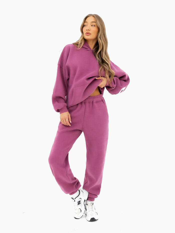 Isabel Cuffed Sweatpants - Mulberry