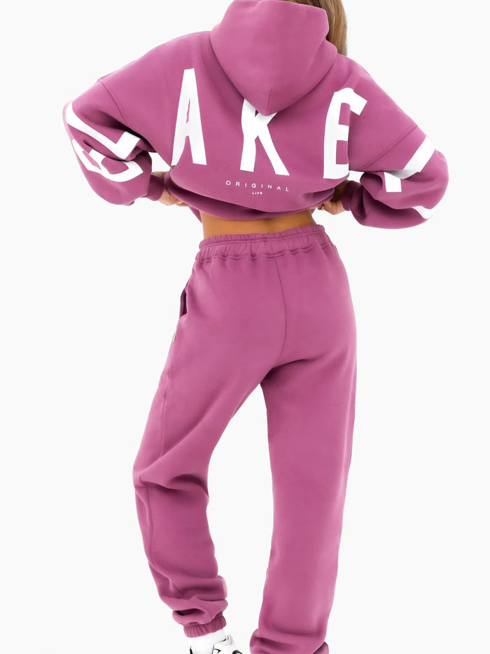 Isabel Cuffed Sweatpants - Mulberry