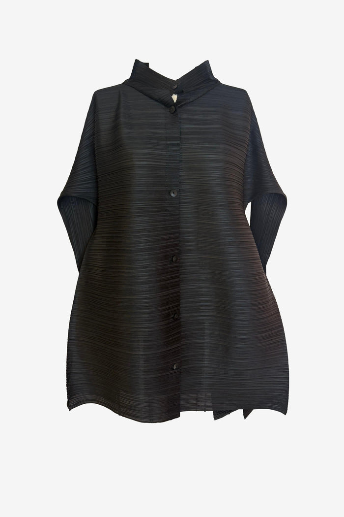 Issey Miyake Pleats Please Black Pleated Top