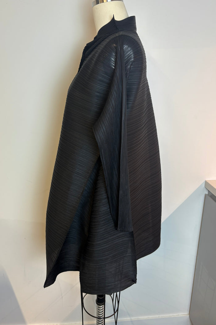 Issey Miyake Pleats Please Black Pleated Top
