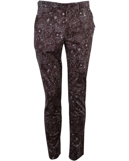 JACK LUX OUTLINE FLORAL PANT - BLACK