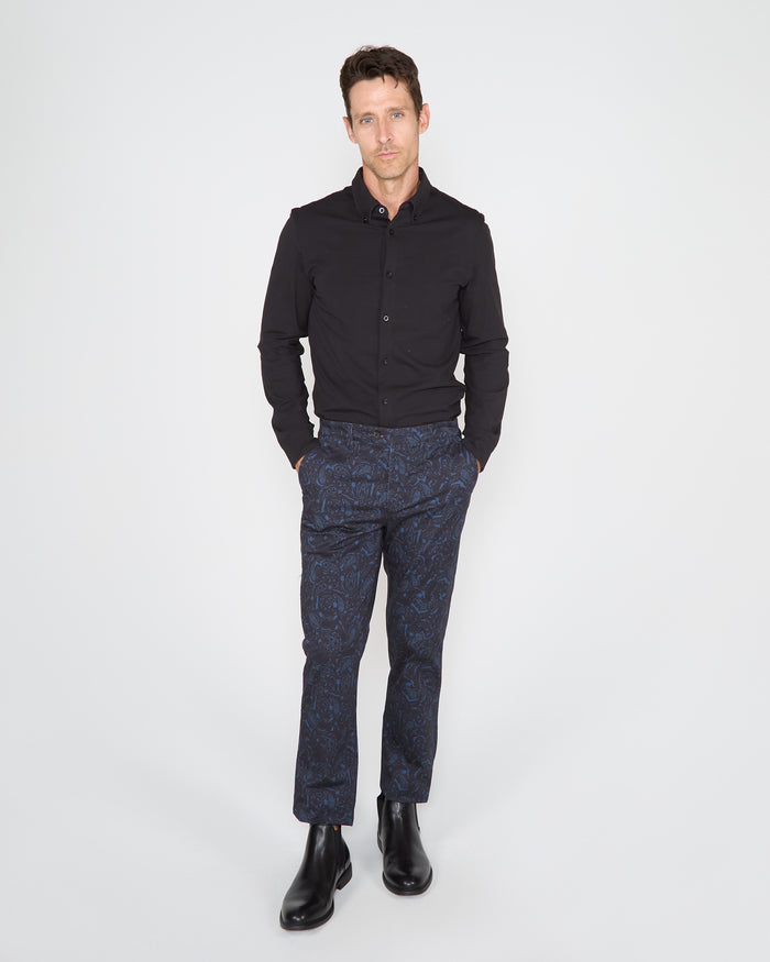 JACK MADRID PAISLEY PANT - NAVY