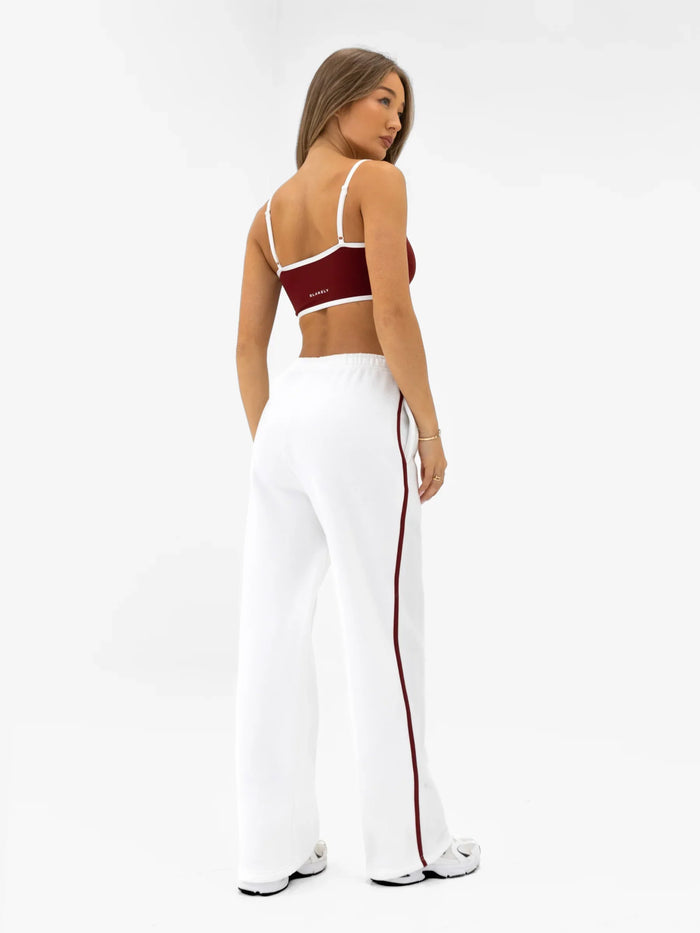 Jada Wide Leg Sweatpants - Flat White
