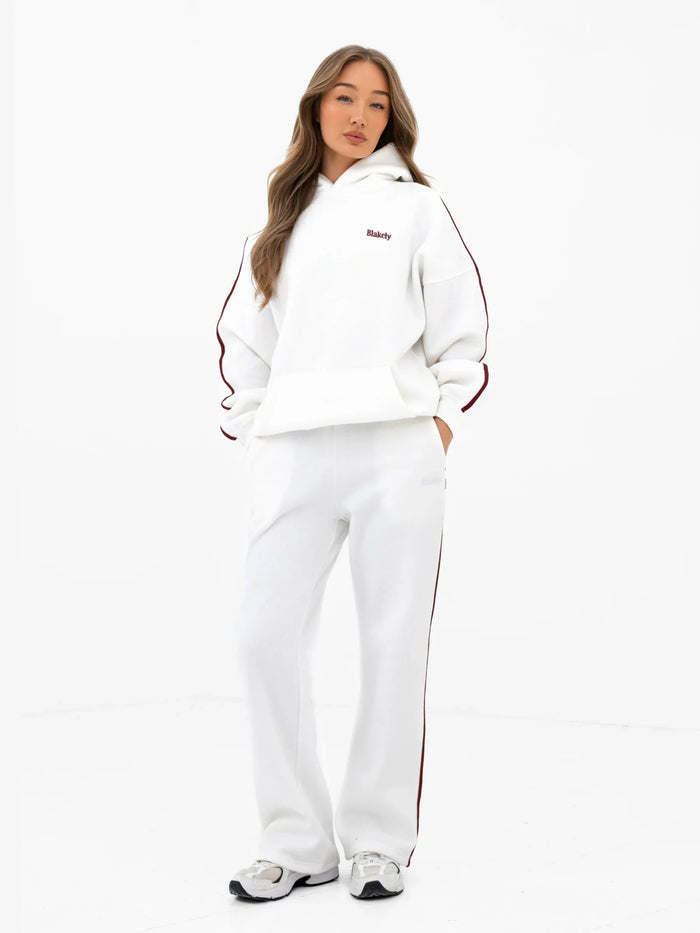 Jada Wide Leg Sweatpants - Flat White