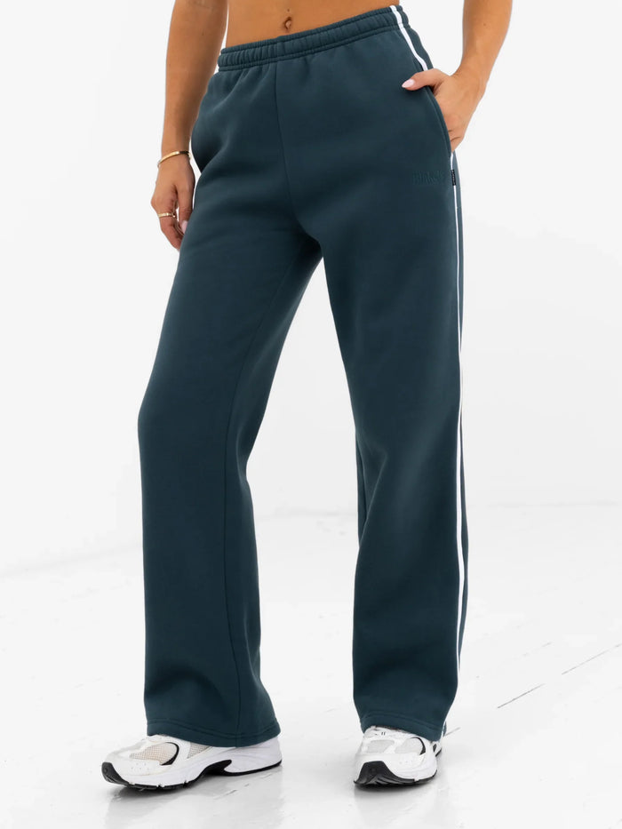 Jada Wide Leg Sweatpants - Teal Green