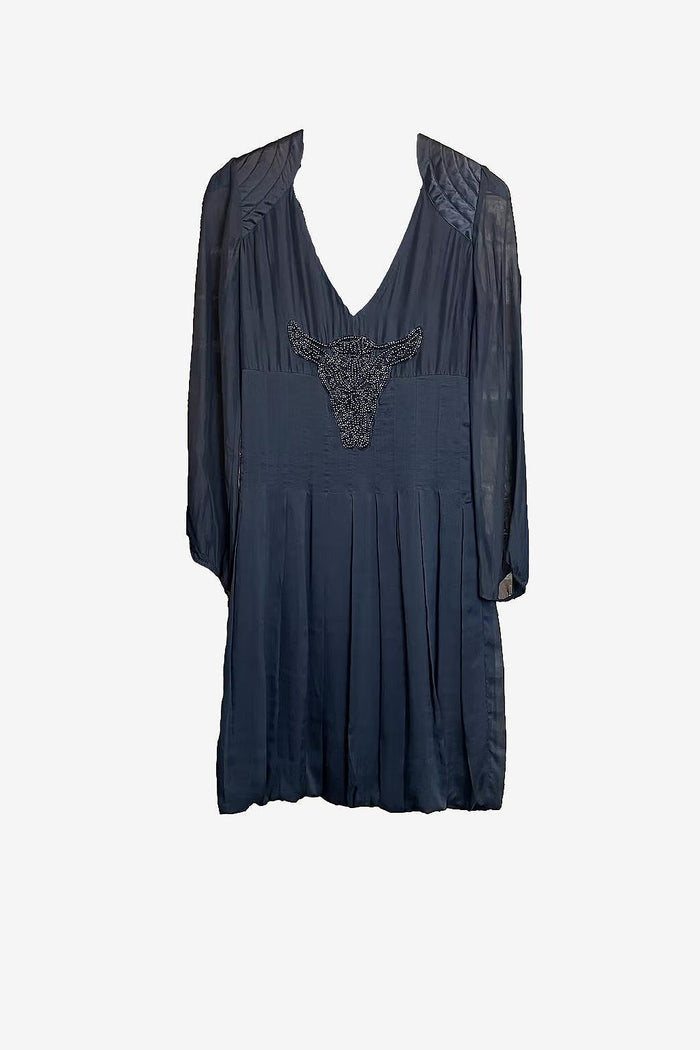 Jean Paul Gautier Black Silk and Beaded Dress image 0