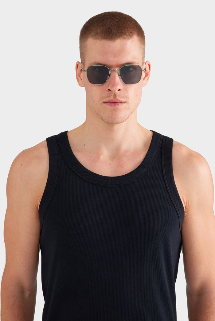 Jersey Rib Tank - Black