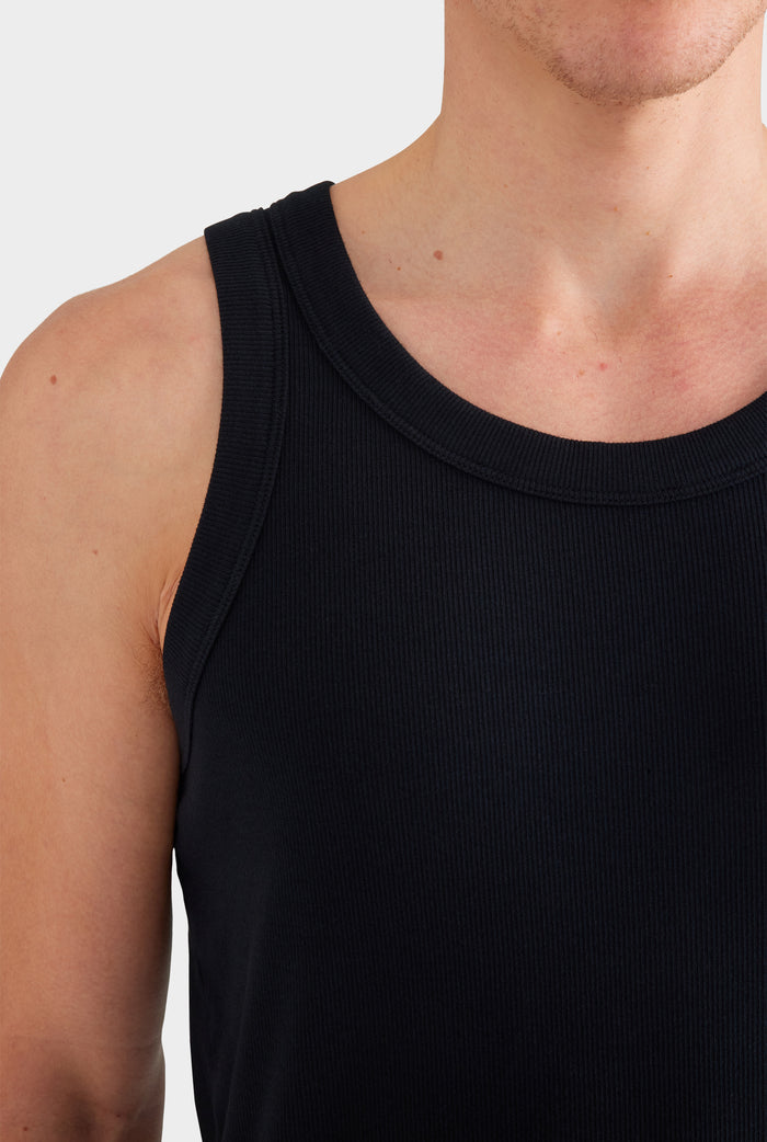 Jersey Rib Tank - Black