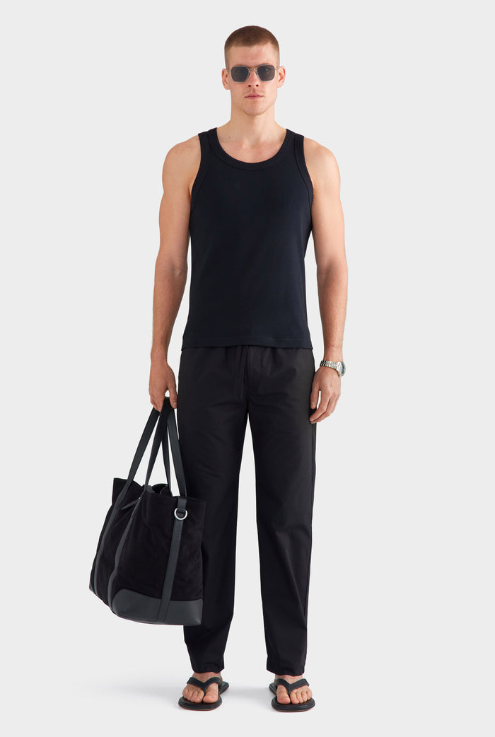 Jersey Rib Tank - Black