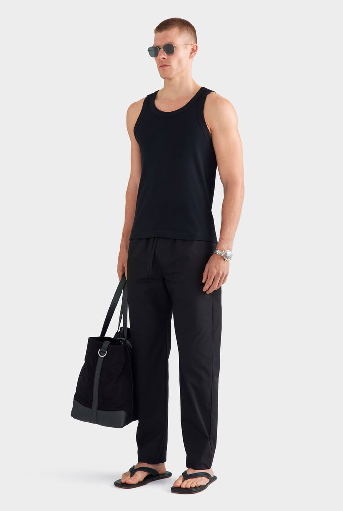 Jersey Rib Tank - Black