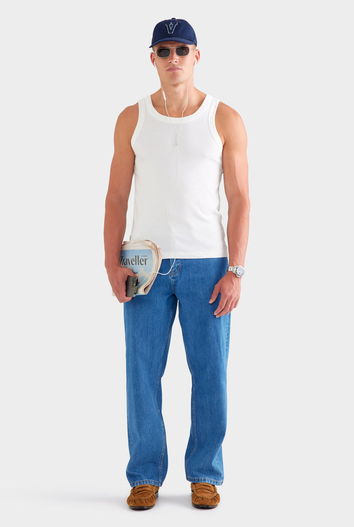 Jersey Rib Tank - Off White