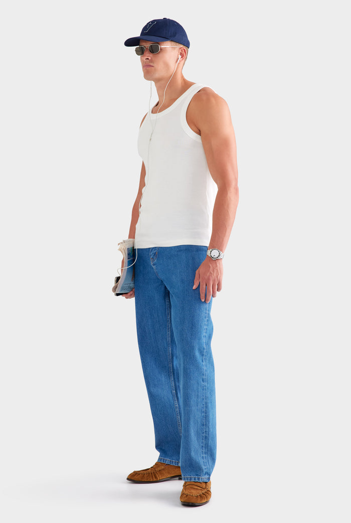 Jersey Rib Tank - Off White