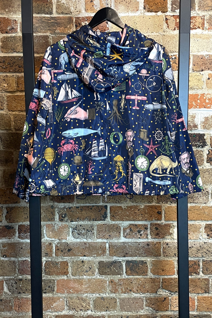 Jules Verne Astro Print Windbreaker image 2