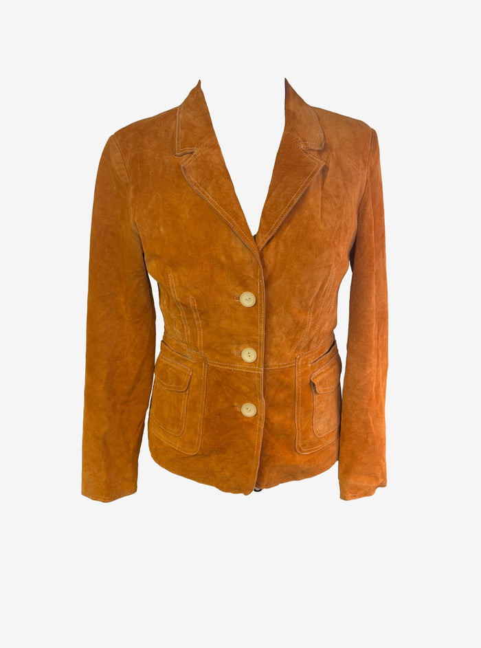 Julia S. Roma Tan Suede Jacket