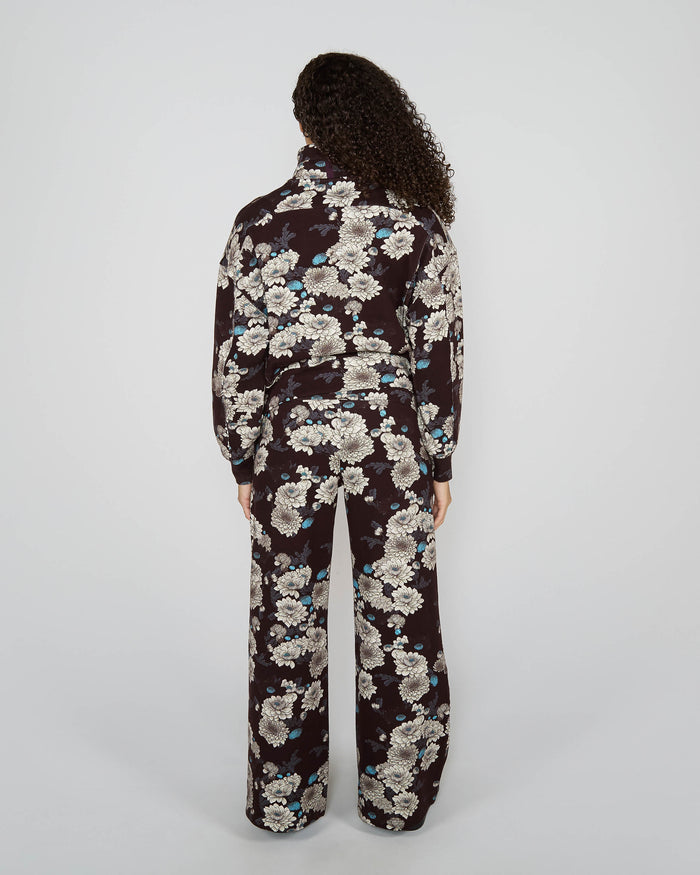 JUNE SERIOUS FLORAL BLACK JACKET - BLACK