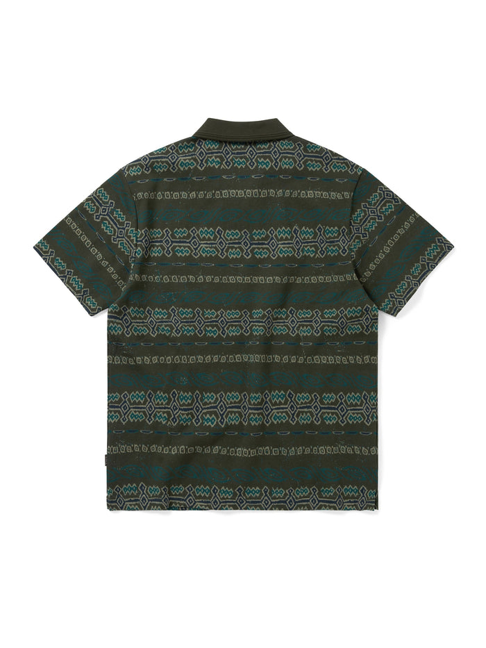 Jungle Jacquard Zip Up Top